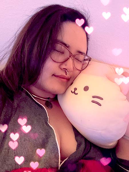 Hearts around me and plushie