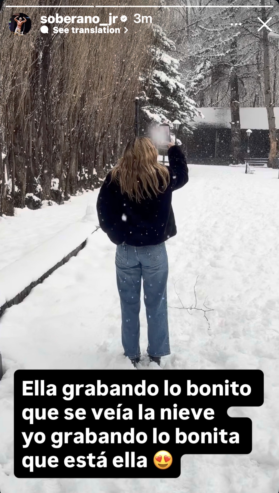 Soberano Jr. Instagram story