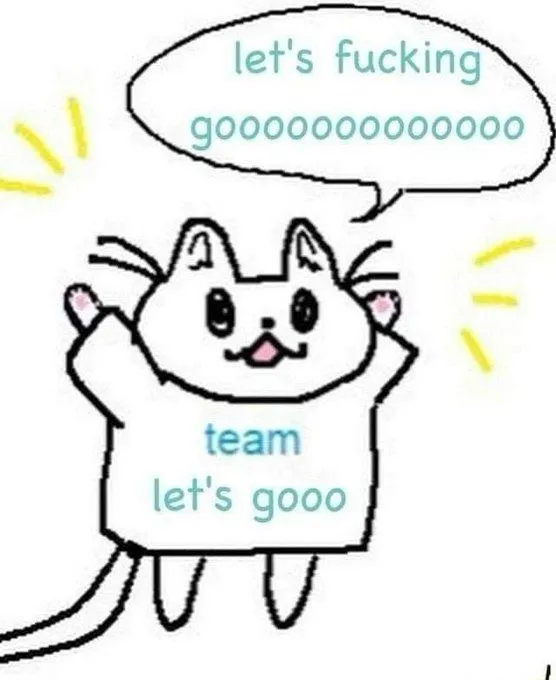 lets fuckin goooooo team let's go