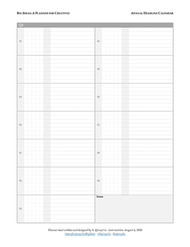 Annual Deadline Calendar (pg. 3)