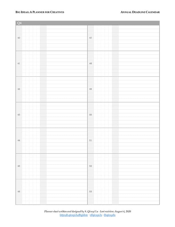 Annual Deadline Calendar (pg. 4)