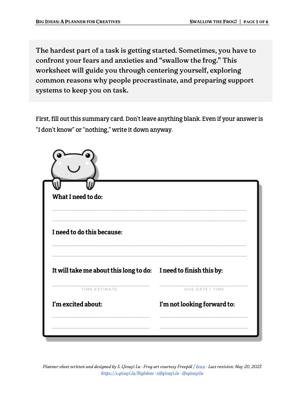 Swallow the Frog! (pg. 1)