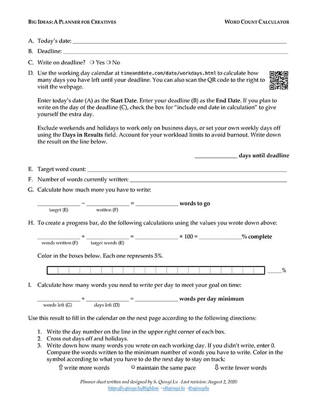 Word Count Calculator (pg. 1)