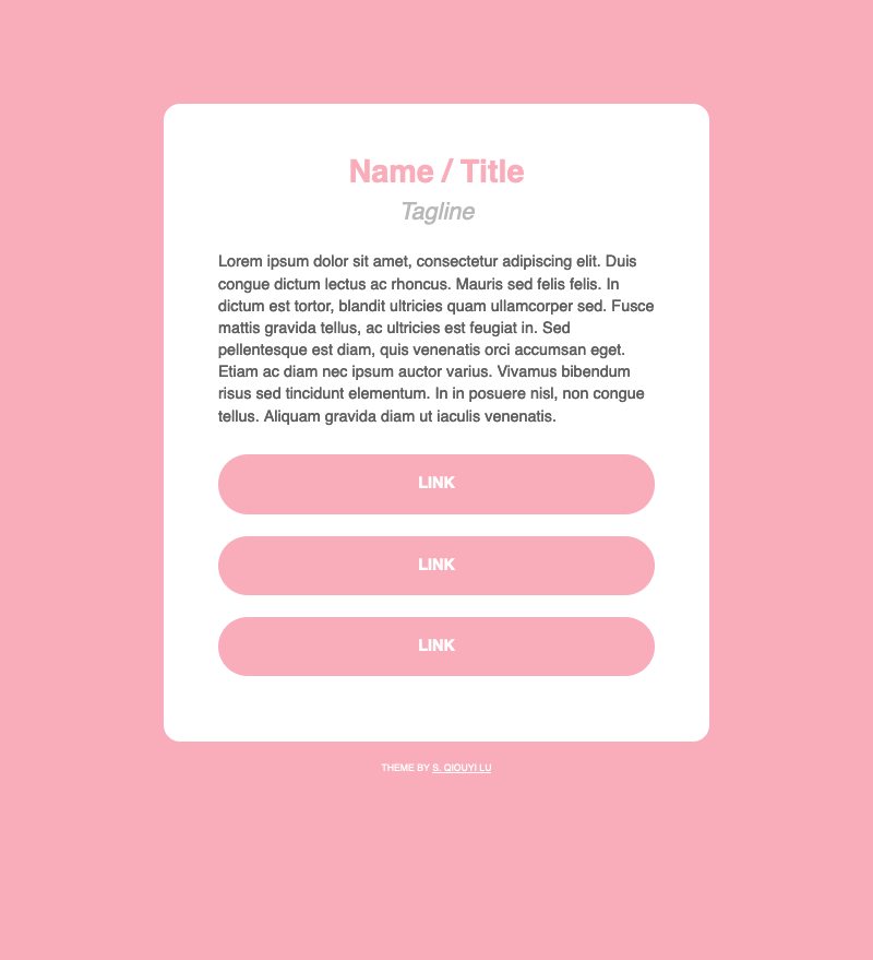 Pink theme preview