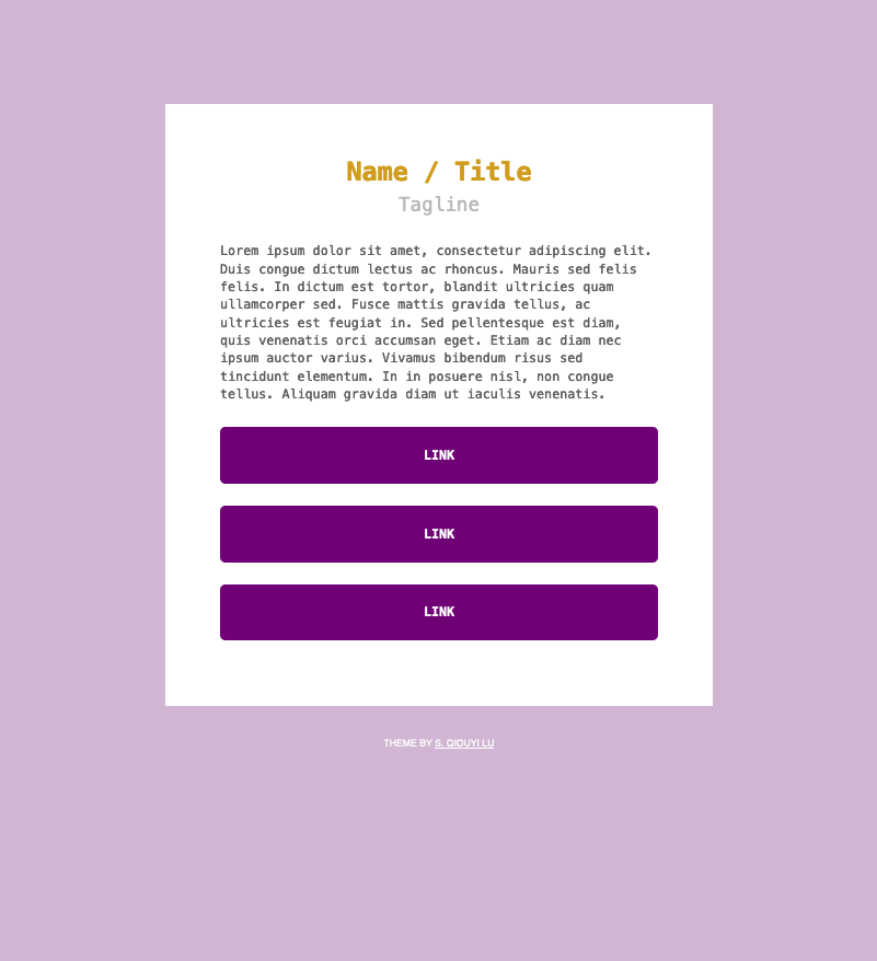 Thistle theme preview